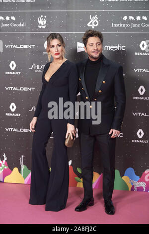 November 8, 2019, Madrid, Madrid, Spanien: Manuel Carrasco, Almudena Navalon besucht Los 40 Music Awards an Wizink Zentrum am 8. November 2019 in Madrid, Spanien (Bild: © Jack Abuin/ZUMA Draht) Stockfoto