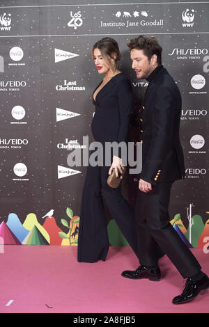 November 8, 2019, Madrid, Madrid, Spanien: Manuel Carrasco, Almudena Navalon besucht Los 40 Music Awards an Wizink Zentrum am 8. November 2019 in Madrid, Spanien (Bild: © Jack Abuin/ZUMA Draht) Stockfoto