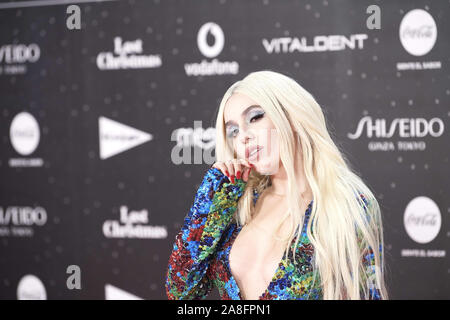 November 8, 2019, Madrid, Madrid, Spanien: Ava Max besucht Los 40 Music Awards an Wizink Zentrum am 8. November 2019 in Madrid, Spanien (Bild: © Jack Abuin/ZUMA Draht) Stockfoto