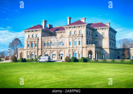 Newport, Rhode Island. November 27, 2017. Die historische Leistungsschalter Herrenhaus in Newport Rhode Island. Stockfoto