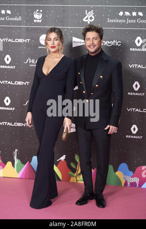 November 8, 2019, Madrid, Madrid, Spanien: Manuel Carrasco, Almudena Navalon besucht Los 40 Music Awards an Wizink Zentrum am 8. November 2019 in Madrid, Spanien (Bild: © Jack Abuin/ZUMA Draht) Stockfoto