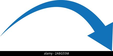 Blauer Pfeil Symbol auf weißem Hintergrund. Flat Style. Abstrakte blaue Pfeil. blauen Pfeil für Ihre Web site Design, Logo, App, UI. Stock Vektor