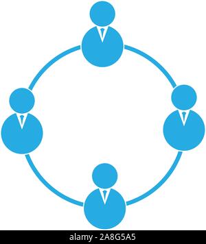 Symbol für Business Teamwork auf transparentem Hintergrund. Unterschrift des Business Teams. Flacher Stil. Kommunikationskonzept. Symbol für Business Collaboration Stock Vektor