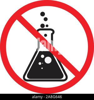 Keine Konservierungsmittel Symbol auf weißem Hintergrund. keine Konservierungsmittel unterzeichnen. Flat Style. keine Chemie experiment Zeichen für Ihre Web site Design, Logo, App, UI. Stock Vektor