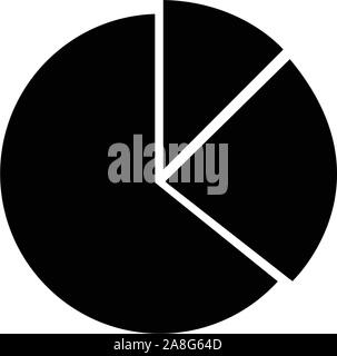 Pie Chart Symbol auf weißem Hintergrund. Solide Logo. Flat Style. kreisdiagrammsymbol für Ihre Web site Design, Logo, App, UI. Stock Vektor