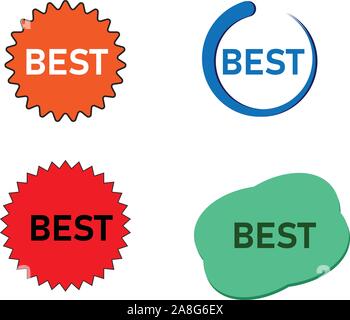 Etikett mit der Aufschrift beste Preis auf weißem Hintergrund. Aufkleber, Preis, Gutschein Verkauf. Stock Vektor