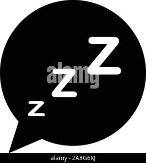 Schlafen Symbol in trendigen Flat Style auf weißem Hintergrund. Schlaf Symbol für Ihre Web site Design, Logo, App, UI. Stock Vektor