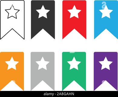 Lesezeichen Symbol auf weißem Hintergrund. Flat Style. Symbol für Lesezeichen für Ihre Web site Design, Logo, App, UI. Lesezeichen Symbol gesetzt. Merken Band unterzeichnen. Stock Vektor