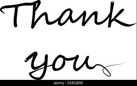 Vielen Dank Symbol Text auf weißem Hintergrund. Flat Style. Vielen Dank handschriftlichen Zeichen für Ihre Web site Design, Logo, App, UI. Vielen Dank Kalligraphie symbol. Stock Vektor
