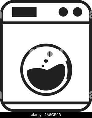 Wäscheservice Symbol auf weißem Hintergrund. Flat Style. Icon Design Wäscheservice Business Konzept. Waschmaschine Symbol. Waschmaschine Logo. Stock Vektor