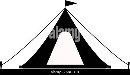 Zelt Symbol auf weißem Hintergrund. Flat Style. touristische Hütte Symbol für Ihre Web site Design, Logo, App, UI. Zelt Camping Symbol. Zelt unterschreiben. Stock Vektor