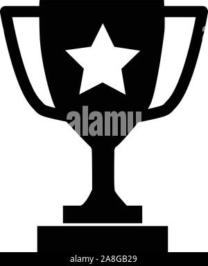 Trophy Symbol auf grauem Hintergrund. Flat Style. Trophy Symbol für Ihre Web site Design, Logo, App, UI. Trophy cup Symbol. Champions Trophy anmelden. Champions Stock Vektor