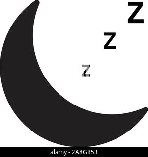 Sleep-Symbol auf weißem Hintergrund. Flat Style. sleep-Symbol für Ihre Web site Design, Logo, App, UI. Schlaf- Symbol. Schlaf unterzeichnen. Stock Vektor