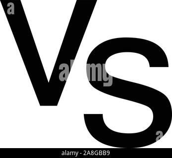 Versus vs Buchstaben Symbol auf weißem Hintergrund. Flat Style. versus Logo für Ihre Web site Design, Logo, App, UI. versus Symbol. Im Vergleich zu unterzeichnen. Stock Vektor