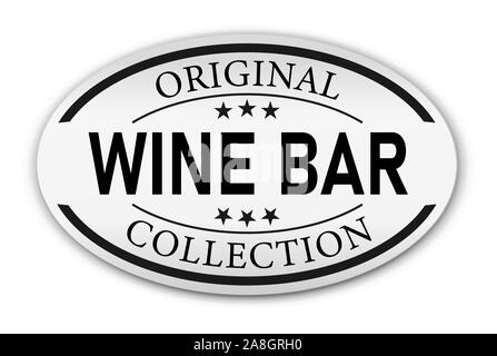 Wein bar Logo Design Papier zugeschickt. Typografie Konzept für Weinberg und Bar. Abstrakte Wein Bar anmelden. Vektor Vorlage. Stock Vektor
