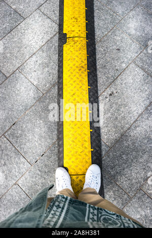 Die auf einem asphaltboden Stockfoto