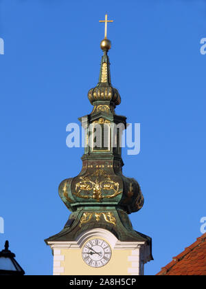 Turm von St. Maria Kirche, Zagreb Stockfoto