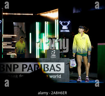 Perth, Australien. 09 Nov, 2019. 9. November 2019; RAC Arena, Perth, Western Australia, Australien; Fed Cup durch BNP Paribas Tennis Finale, Tag 1, Australien im Vergleich zu Frankreich; Ajla Tomljanovic von Australien in die Arena Credit: Aktion Plus Sport Bilder/Alamy leben Nachrichten Stockfoto