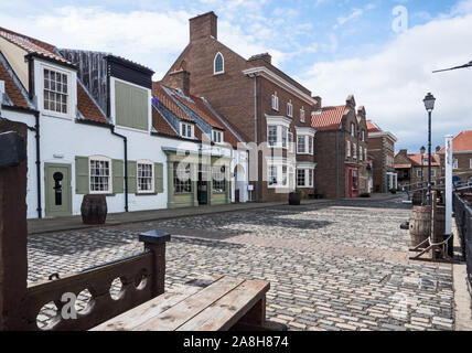 Historische Straße im National Museum of the Royal Navy, Hartlepool Stockfoto