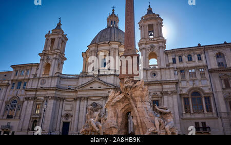 Sant'Agnese in Agone an der Piazza Navona, Rom, Italien Stockfoto