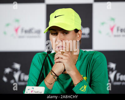 Ajla Tomljanovic im Fed Cup Final 2019 Australien gegen Frankreich bei RAC-Arena, Perth, Australien am Samstag, dem 9. November Stockfoto