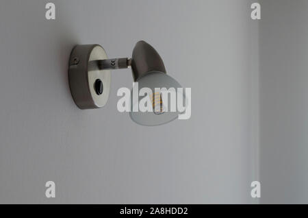 Nahaufnahme von Wandleuchte Stockfoto