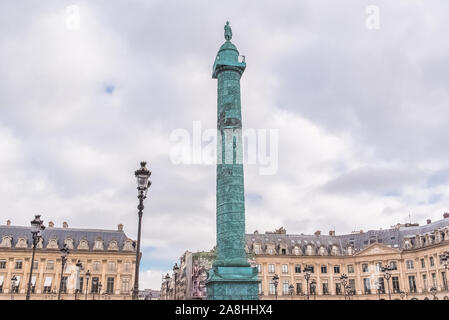 Paris, Place Vendome, herrliche Fassaden im 1st Bezirk der französischen Hauptstadt Stockfoto