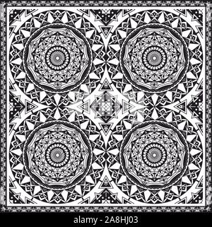 Geometrische nahtlose Muster, mandala Hintergrund, ethnische, traditionelle, Folk, ornamentalen Drucken. - Vektor Stock Vektor