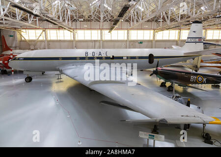 De Havilland Comet 1 XB Angezeigt in boac Farben bei der RAF Cosford Stockfoto