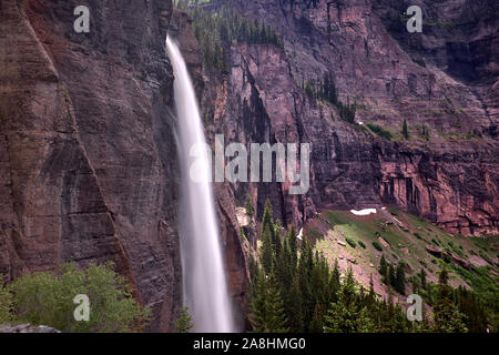 Bridal Veil Falls in der Nähe von Telluride, Colorado, USA Stockfoto