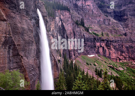 Bridal Veil Falls in der Nähe von Telluride, Colorado, USA Stockfoto