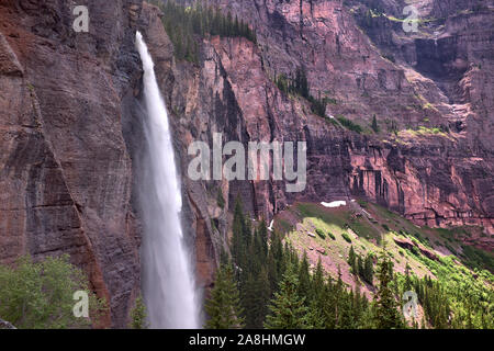 Bridal Veil Falls in der Nähe von Telluride, Colorado, USA Stockfoto