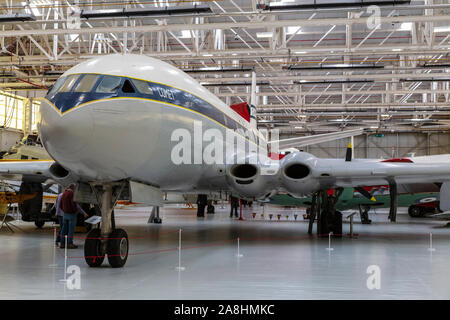 De Havilland Comet 1 XB Angezeigt in boac Farben bei der RAF Cosford Stockfoto