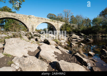 Devils Bridge über den River Lune Kirby Lonsdale North Yorkshire Dales UK Stockfoto