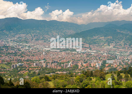 Blick auf die Stadt Medellin, Kolumbien. Stockfoto