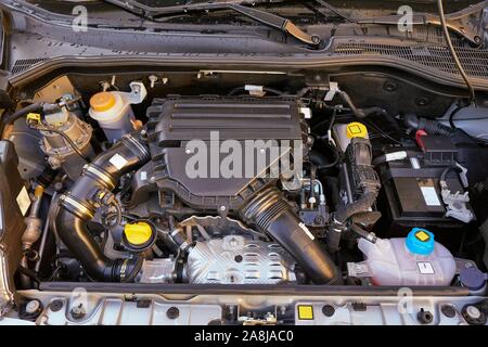 Auto Motor Einlassseite closeup Stockfoto