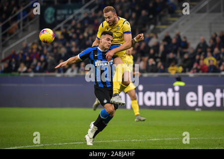 Verona, Italien. 9 Nov, 2019. Lautaro Martinez von FC Internazionale während der Serie A-Spiel zwischen Inter Mailand und Hellas Verona im Stadio San Siro, Mailand, Italien am 9. November 2019. Foto: Mattia Ozbot. Credit: UK Sport Pics Ltd/Alamy leben Nachrichten Stockfoto