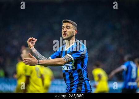 Mailand, Italien, 09. November 2019, Matias vecino, FC Internazionale) während Inter vs Hellas Verona - Italienische Fußball Serie A Männer Meisterschaft - Credit: LPS/Fabrizio Carabelli/Alamy leben Nachrichten Stockfoto