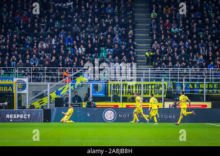 Mailand, Italien, 09. November 2019, Ziel valerio Verre, Hellas Verona) während Inter vs Hellas Verona - Italienische Fußball Serie A Männer Meisterschaft - Credit: LPS/Fabrizio Carabelli/Alamy leben Nachrichten Stockfoto