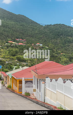 Guadeloupe, die Inseln von Saintes, typische Häuser im Dorf Stockfoto