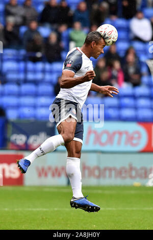 Bolton, Großbritannien. 09 Nov, 2019. BOLTON, ENGLAND - November 9th Bolton Chris O'Grady in Aktion während der FA Cup Match zwischen Bolton Wanderers und Plymouth Argyle im Reebok Stadium, Bolton am Samstag, den 9. November 2019. (Credit: Eddie Garvey | MI Nachrichten) das Fotografieren dürfen nur für Zeitung und/oder Zeitschrift redaktionelle Zwecke verwendet werden, eine Lizenz für die gewerbliche Nutzung Kreditkarte erforderlich: MI Nachrichten & Sport/Alamy leben Nachrichten Stockfoto