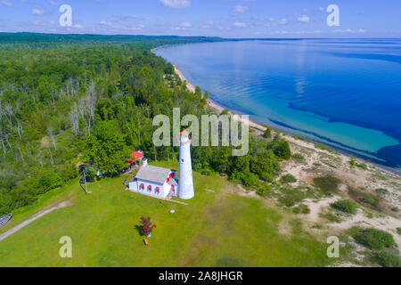 Stör Point Light Station ist eine lighthousecity Harrisville auf Huron-see in Haynes Township, Alcona County, Nordosten der unteren Mi Michigan Stockfoto