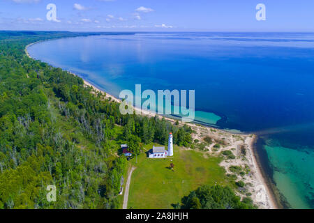 Stör Point Light Station ist eine lighthousecity Harrisville auf Huron-see in Haynes Township, Alcona County, Nordosten der unteren Mi Michigan Stockfoto