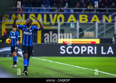 Mailand, Italien. 9 Nov, 2019. romelu lukaku, FC Internazionale) während Inter vs Hellas Verona, der italienischen Fußball-Serie-A Männer Meisterschaft in Mailand, Italien, 09. November 2019 - LPS/Fabrizio Carabelli Credit: Fabrizio Carabelli/LPS/ZUMA Draht/Alamy leben Nachrichten Stockfoto