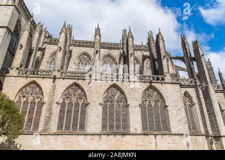 Quimper in der Bretagne, der Kathedrale Saint-Corentin Stockfoto