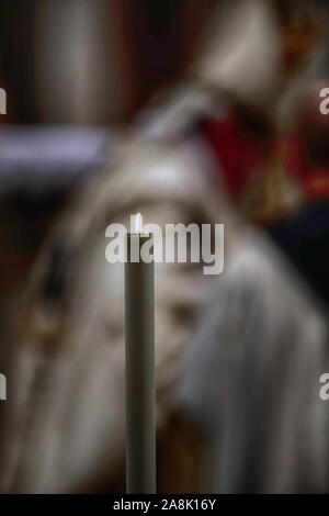 November 9, 2019 - Rom, Italien - Papst Franziskus heilige Messe feiert der Weihe der Lateranbasilika von S. Giovanni in Rom. Credit: Evandro Inetti/ZUMA Draht/Alamy leben Nachrichten Stockfoto