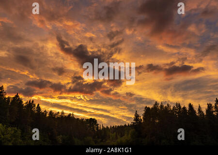 Sonnenuntergang, Grand Portage, Sommer, Minnesota, USA, von Dominique Braud/Dembinsky Foto Assoc Stockfoto