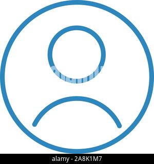 Benutzer, Portfolio, Profil, Avatar oder Person Symbol, Vektor Illustration auf weißem Hintergrund. Stock Vektor