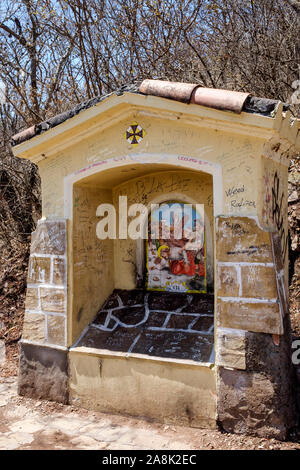 Monumento auf die Via Crucis auf dem Weg zum Cerro San Bernardo in Salta, Argentinien Stockfoto