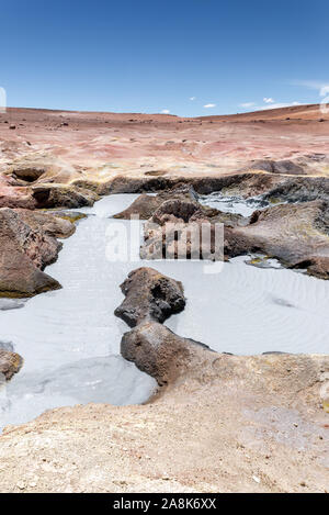 Geysir Sol de Manana Stockfoto